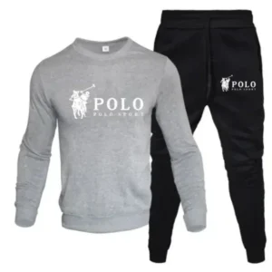 two-piece men's round-neck pullover